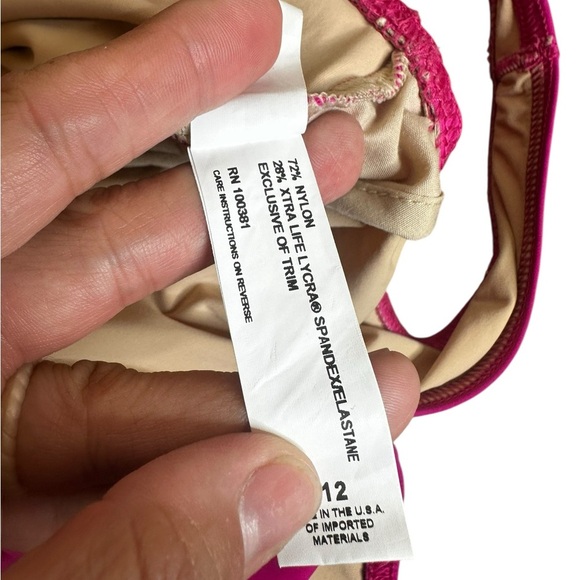 Karla Colletto Prima Ballet Wrap Tie Surplice One-piece Swimsuit Fuchsia Size 12 - Picture 5 of 7